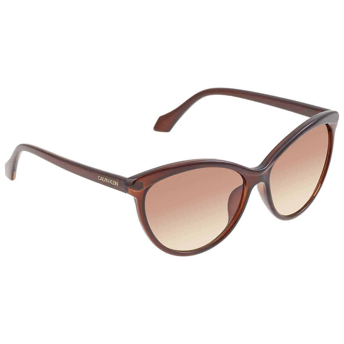 Foto 1 | Gafas De Sol Calvin Klein Ck19534s Cat-eye Crystal Brown 58mm - Venta Internacional.