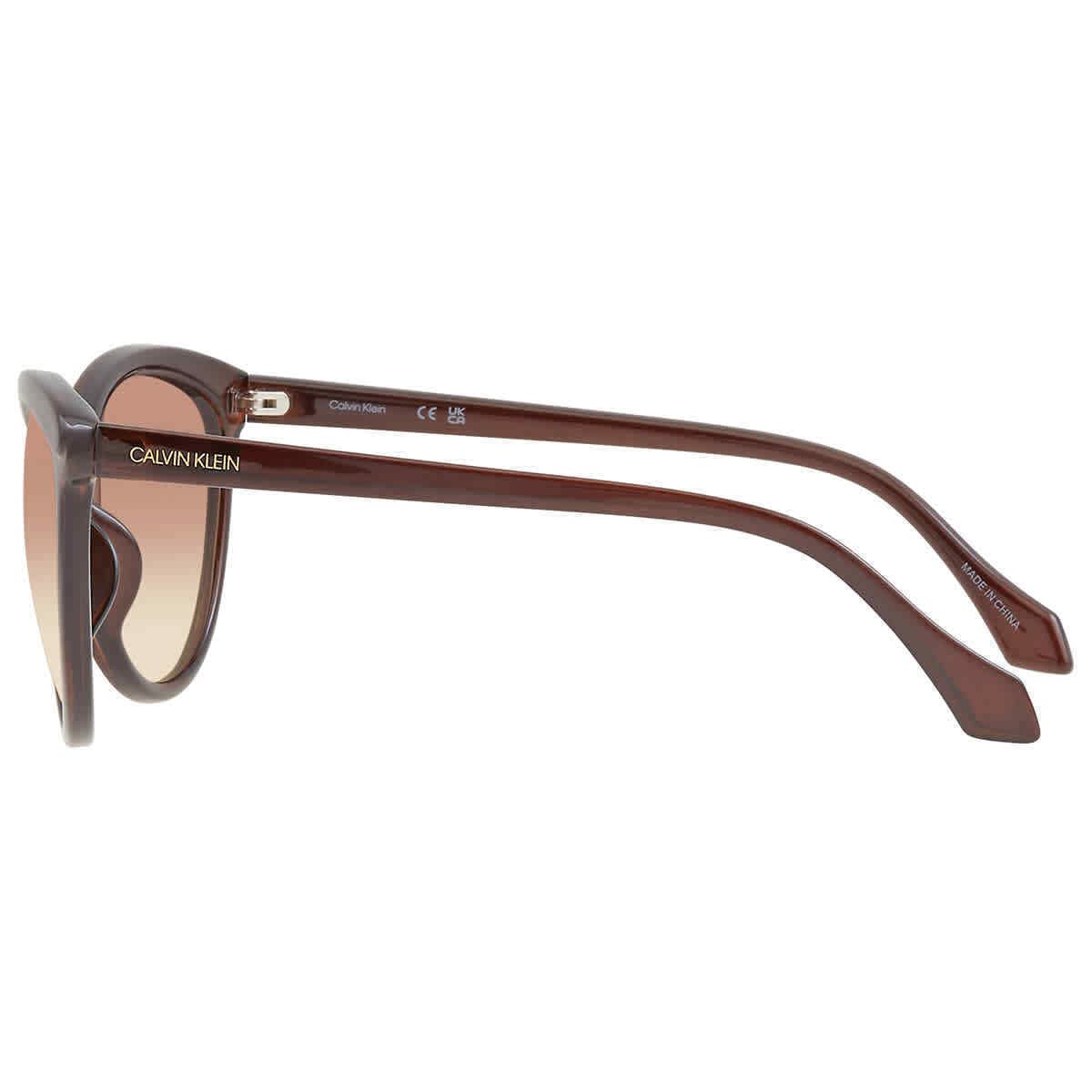 Foto 3 | Gafas De Sol Calvin Klein Ck19534s Cat-eye Crystal Brown 58mm - Venta Internacional.
