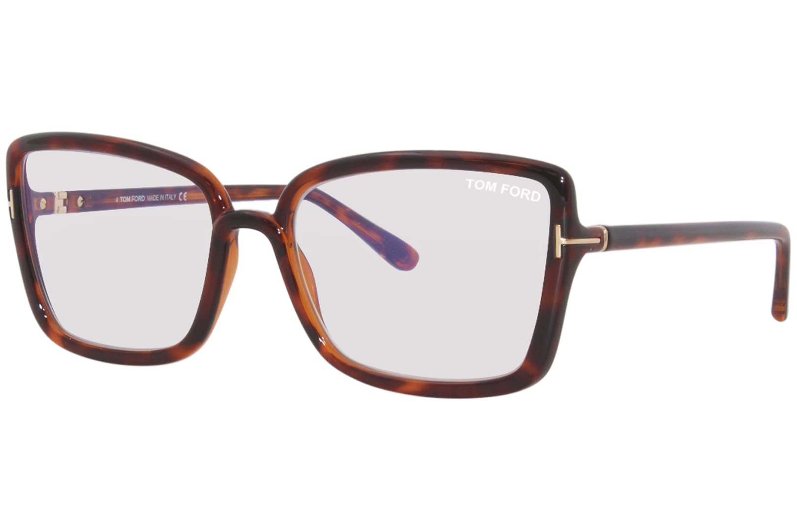 Foto 2 pulgar | Anteojos Tom Ford Ft 5813 -b 054 Shiny Auburn Havana Para Mujer - Venta Internacional.