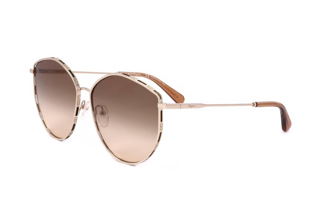 Foto 2 pulgar | Gafas De Sol Salvatore Ferragamo Sf 264 S 796 Oro-caramelo - Venta Internacional.