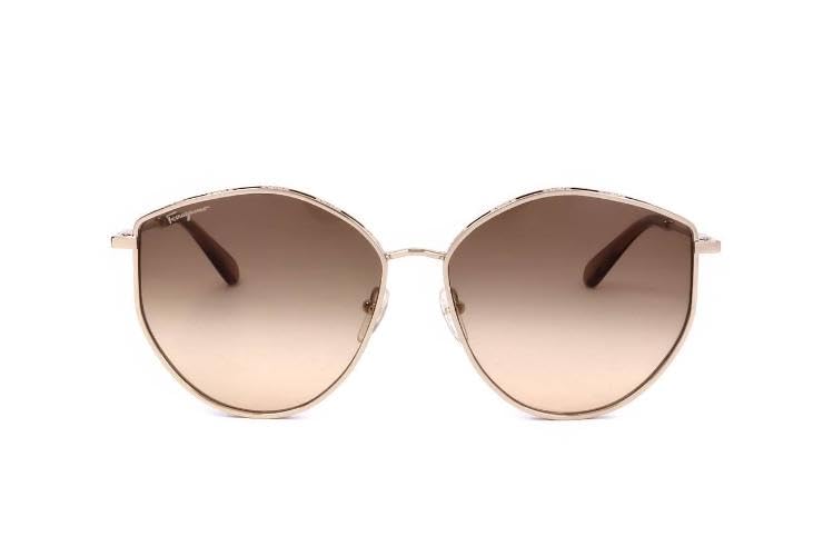 Foto 2 | Gafas De Sol Salvatore Ferragamo Sf 264 S 796 Oro-caramelo - Venta Internacional.