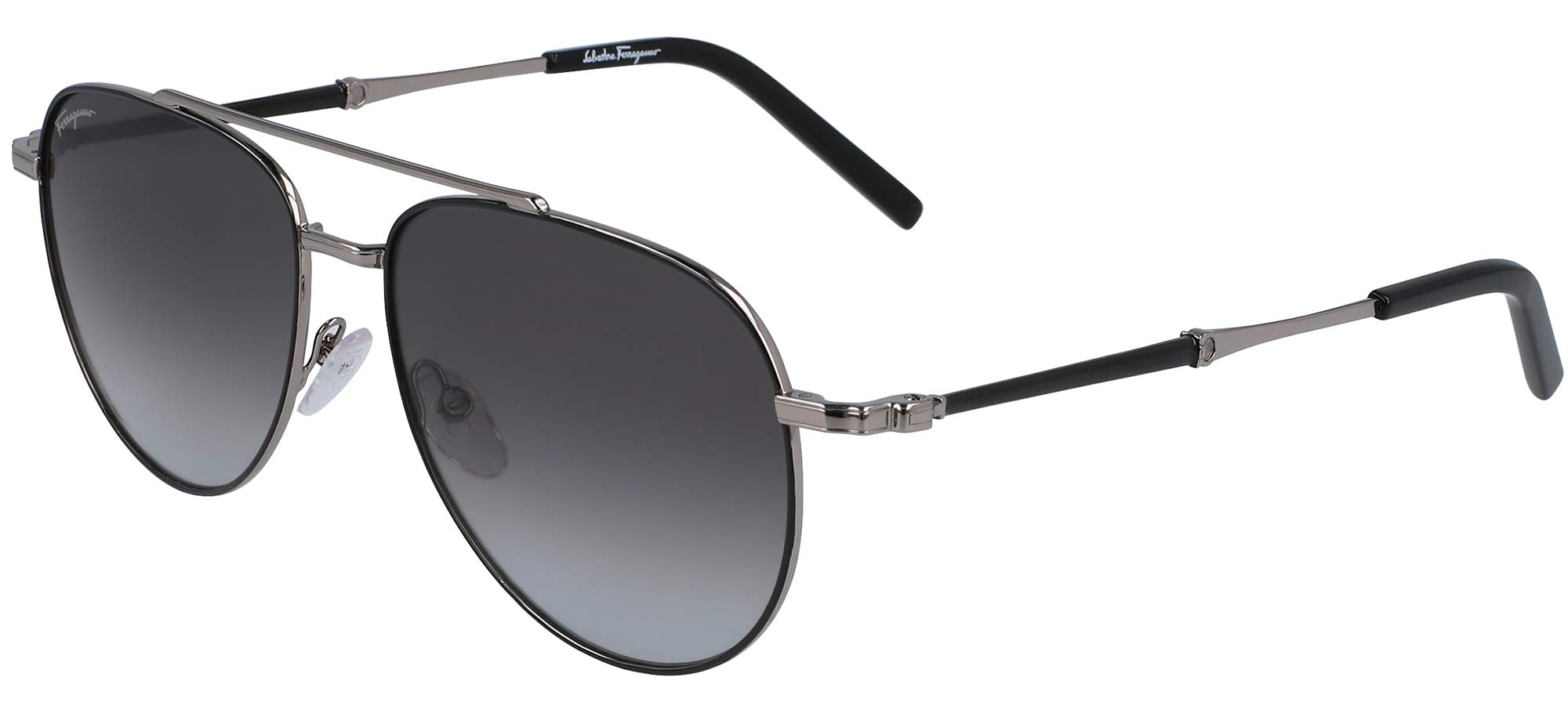 Foto 2 pulgar | Gafas De Sol Salvatore Ferragamo Sf 226 S Negro/rutenio Claro - Venta Internacional.