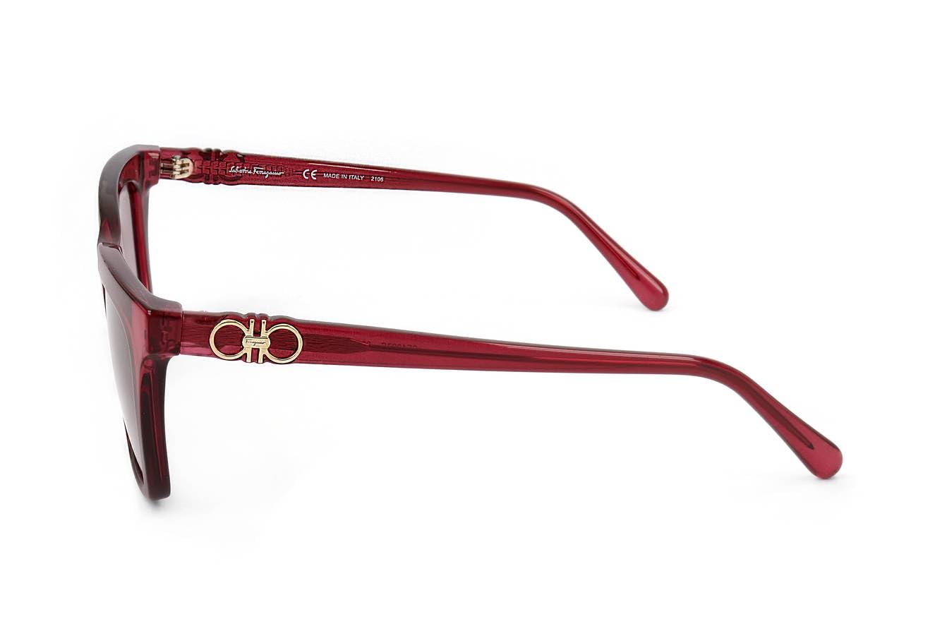 Foto 4 pulgar | Gafas De Sol Salvatore Ferragamo Sf1027s Crystal Wine Para Mujer - Venta Internacional.
