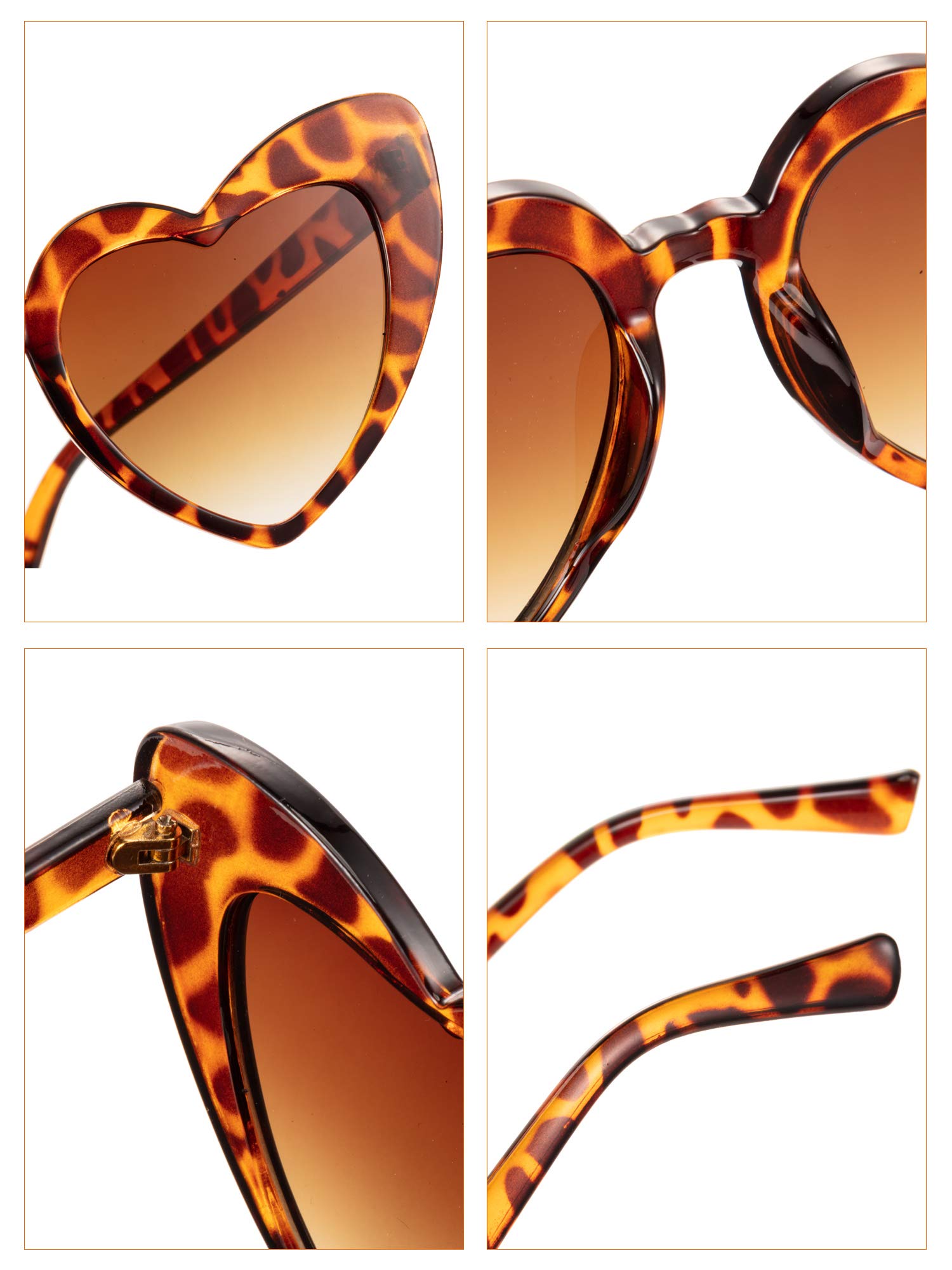 Foto 8 pulgar | Gafas De Sol Frienda En Forma De Corazón Con Forma De Ojo De Gato Vintage Con Bolsa De Tela - Venta Internacional.