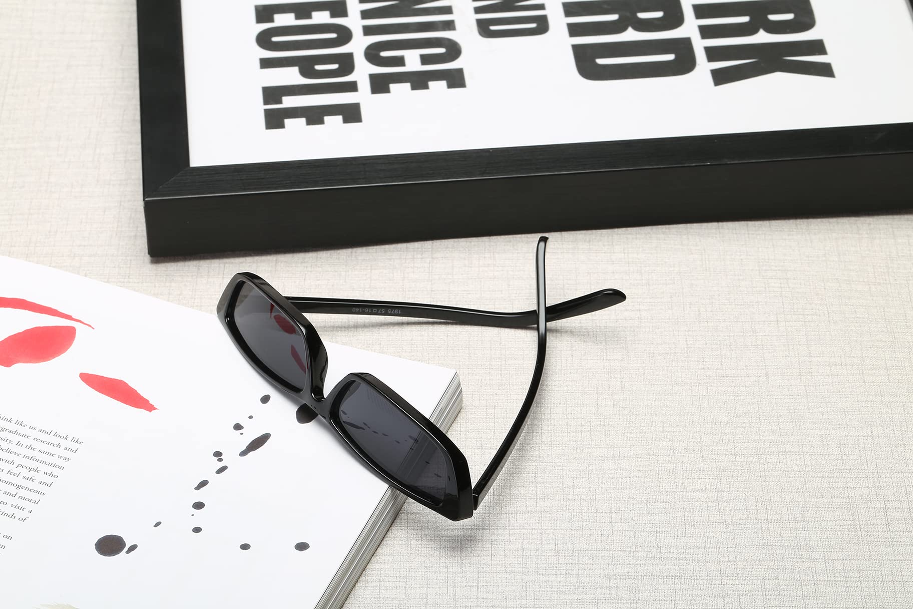 Foto 6 pulgar | Gafas De Sol Feisedy Vintage Square Con Montura Pequeña De Acetato B2292 - Venta Internacional.