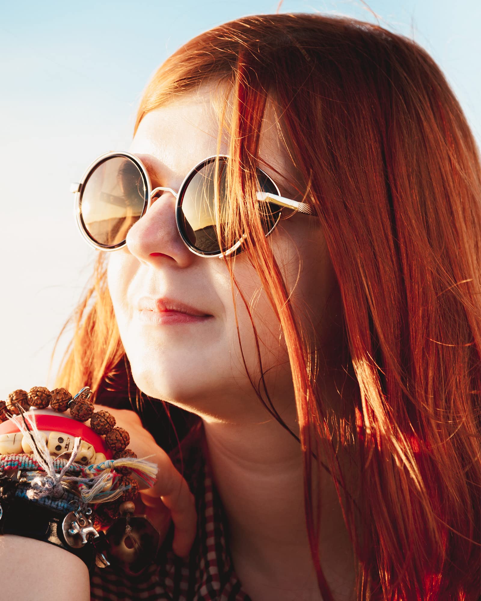 Foto 5 | Gafas De Sol Steampunk Coume Retro Góticas Con Montura Redonda De Metal - Venta Internacional.