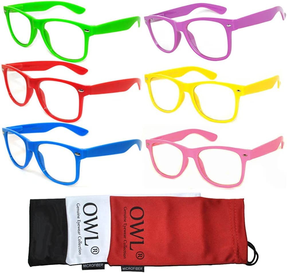 Foto 1 | Gafas De Sol Owl Classic Vintage Con Lentes Transparentes Y Montura De Color X6 - Venta Internacional.