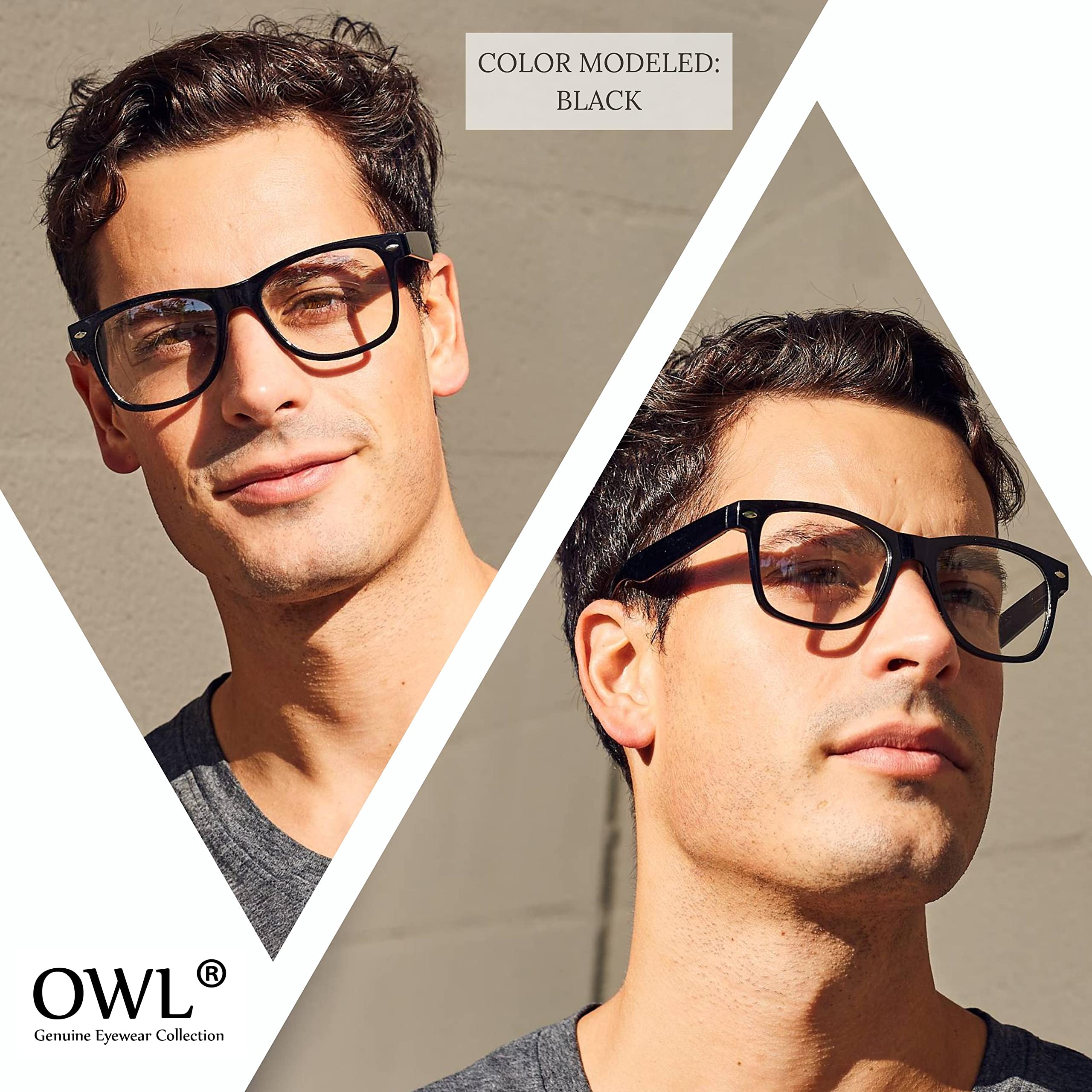 Foto 7 pulgar | Gafas De Sol Owl Classic Vintage Con Lentes Transparentes Y Montura De Color X6 - Venta Internacional.