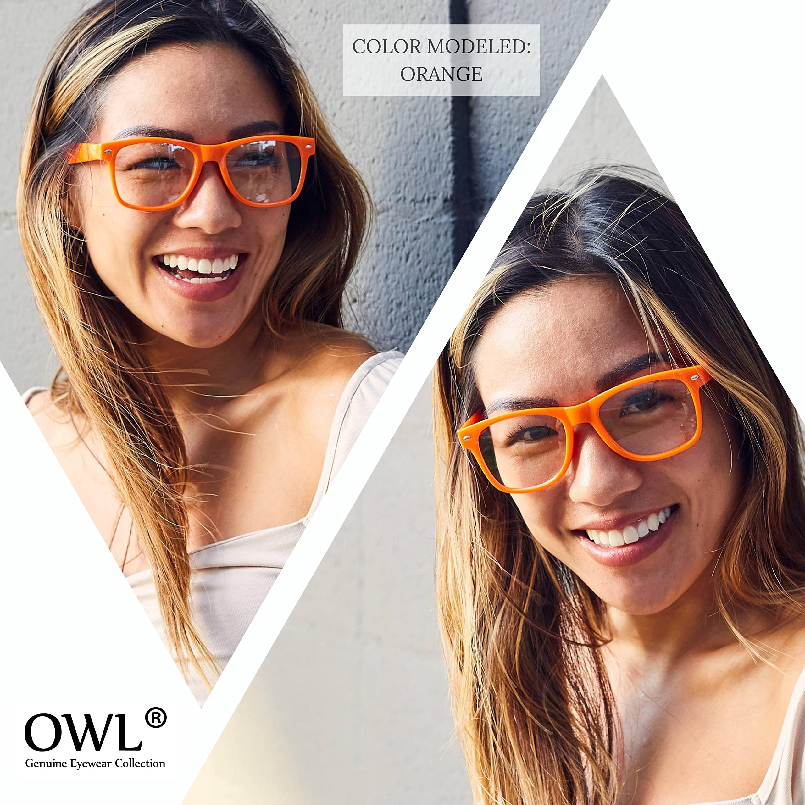 Foto 7 | Gafas De Sol Owl Classic Vintage Con Lentes Transparentes Y Montura De Color X6 - Venta Internacional.