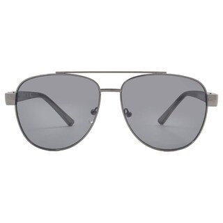 Foto 1 | Gafas de Sol Guess Shiny Gunmetal Smoke para Hombre - Venta Internacional