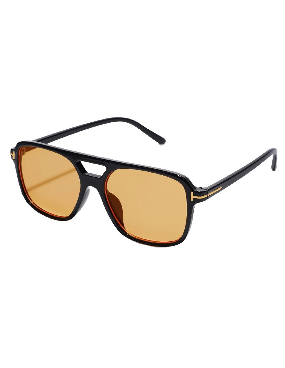 Foto 2 pulgar | Gafas De Sol Vintage Rectangulares Amarillo