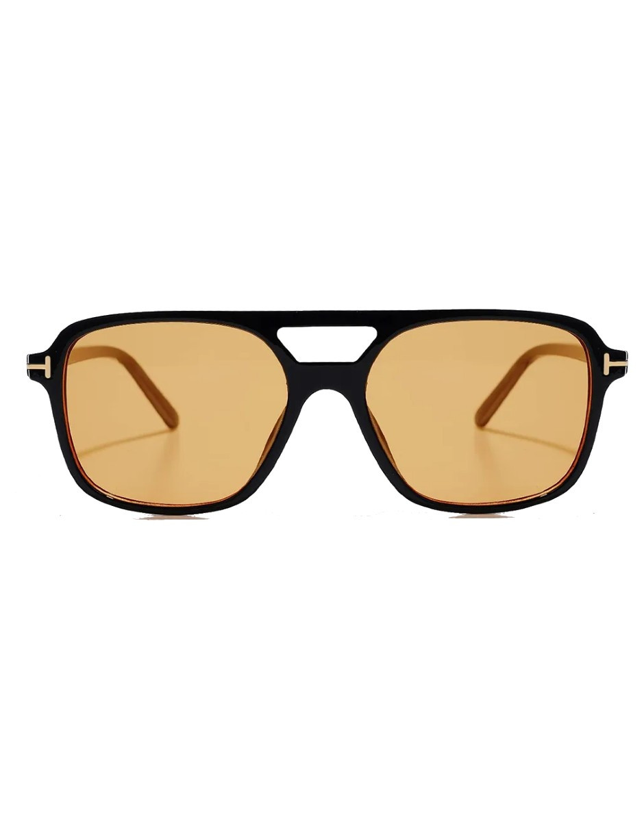 Foto 3 pulgar | Gafas De Sol Vintage Rectangulares Amarillo