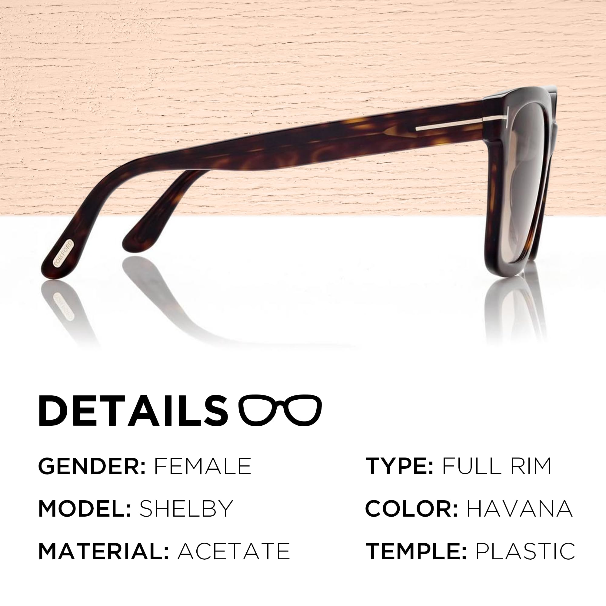 Foto 3 pulgar | Gafas De Sol Tom Ford Ft0952 Selby Con Forma Cuadrada De 55 Mm - Venta Internacional.