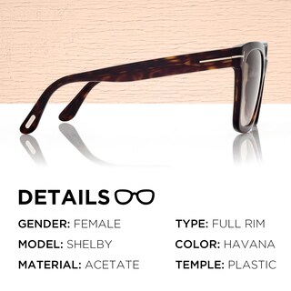 Foto 2 | Gafas De Sol Tom Ford Ft0952 Selby Con Forma Cuadrada De 55 Mm - Venta Internacional.