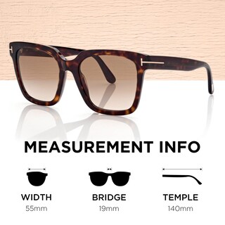 Foto 5 | Gafas De Sol Tom Ford Ft0952 Selby Con Forma Cuadrada De 55 Mm - Venta Internacional.