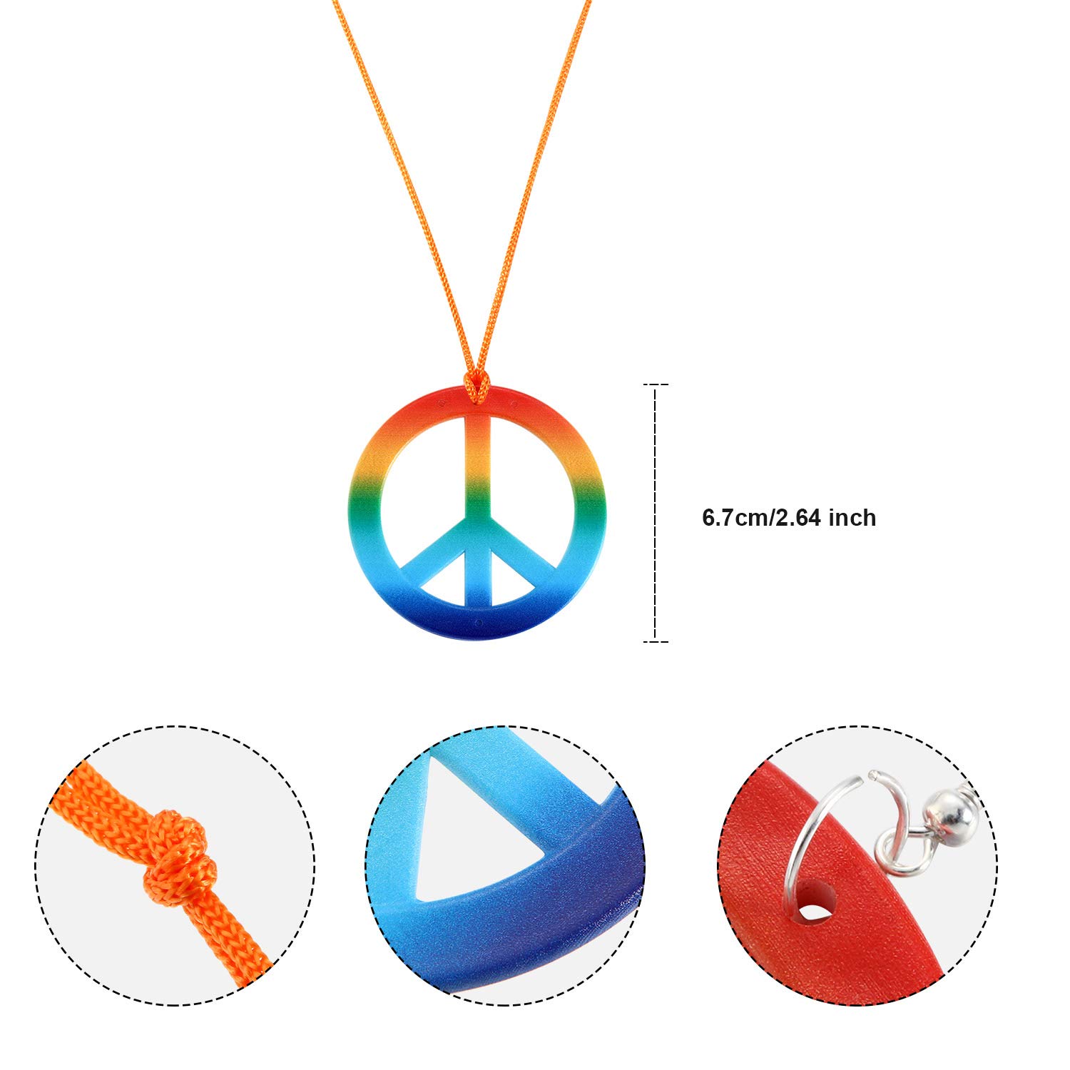 Foto 4 | Set De Accesorios Hippie Frienda 70s Rainbow Para Adolescentes - Venta Internacional.