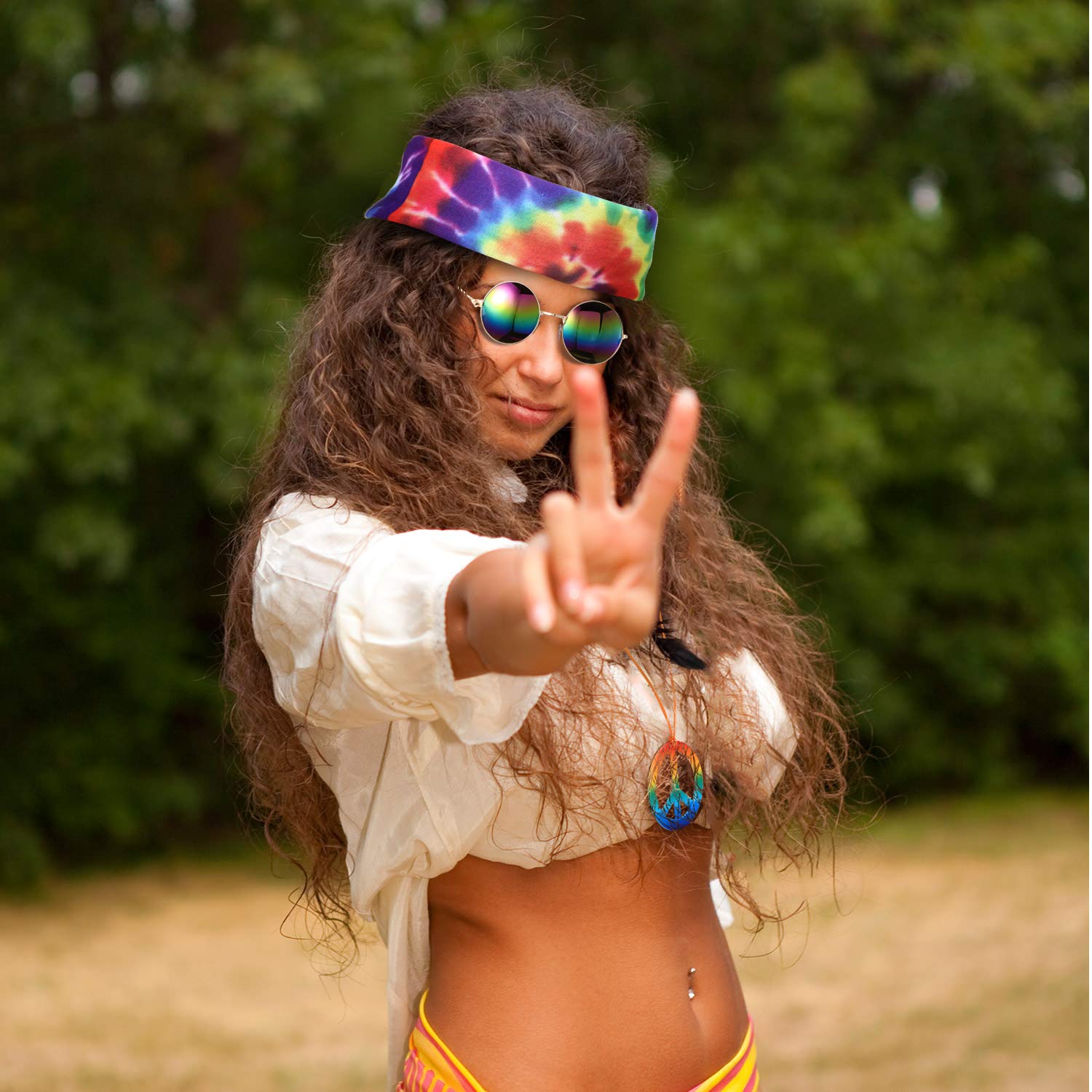 Foto 7 pulgar | Set De Accesorios Hippie Frienda 70s Rainbow Para Adolescentes - Venta Internacional.