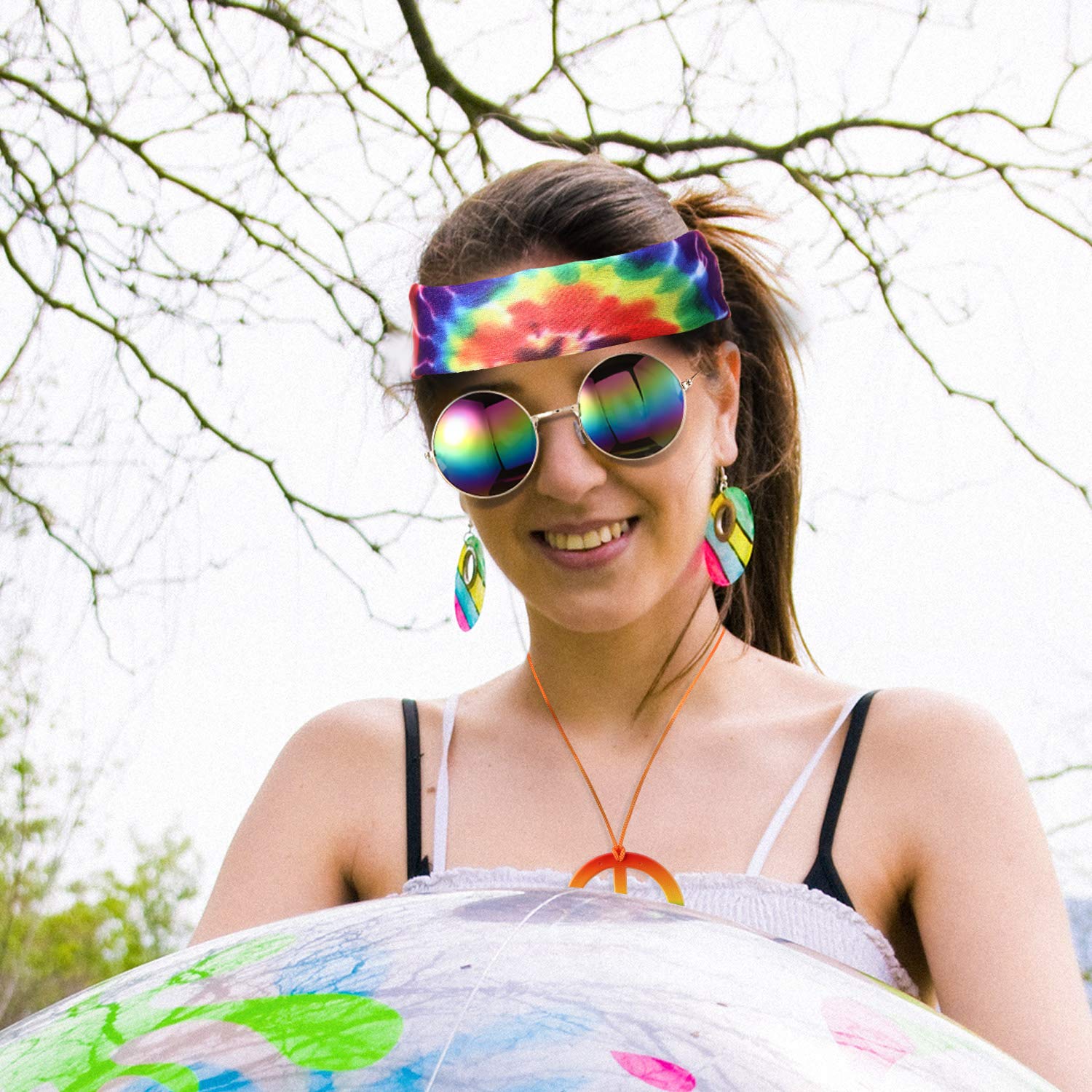 Foto 8 pulgar | Set De Accesorios Hippie Frienda 70s Rainbow Para Adolescentes - Venta Internacional.