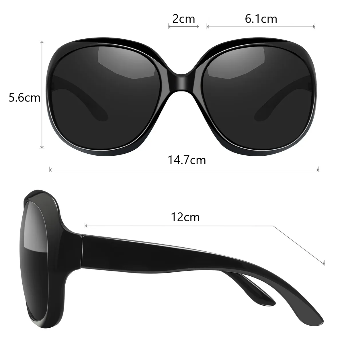 Foto 4 pulgar | Lentes De Sol Polarizados Uv400 Grandes Eo Safe Imports Esi-19709 Negro