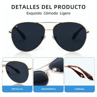 Foto 3 | Lentes De Sol Dama Polarizados Eo Safe Imports Esi-19706 Gris