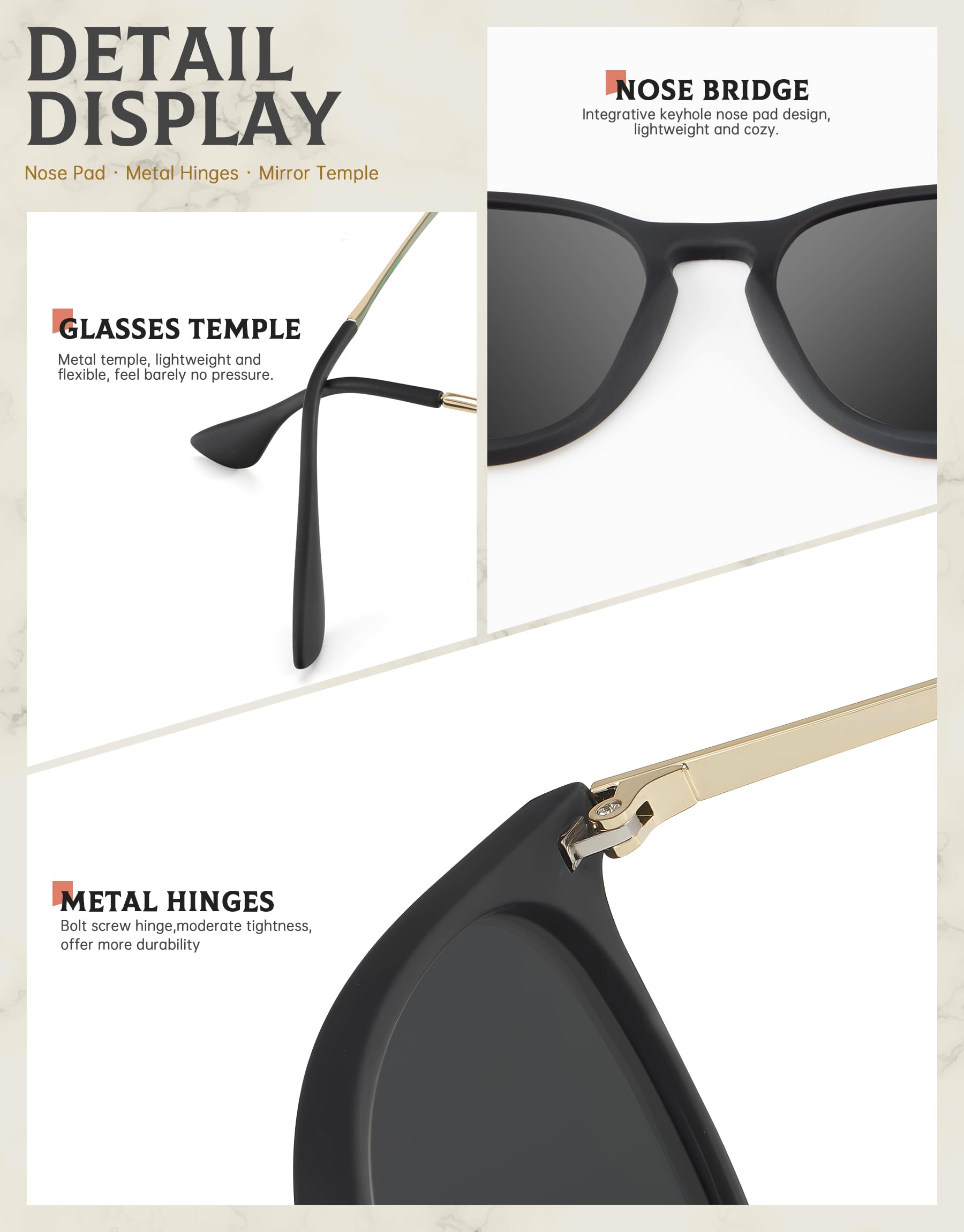 Foto 3 | Gafas De Sol Anyluv Para Mujer Polarizadas Con Protección Uv400 - Venta Internacional.