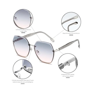 Foto 5 | Lentes De Sol Retro Polarizados Eo Safe Imports Esi-19742 Plata