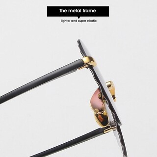 Foto 4 | Gafas De Sol Huoguo Unisex En Forma De Corazón Sin Marco A La Moda - Venta Internacional.