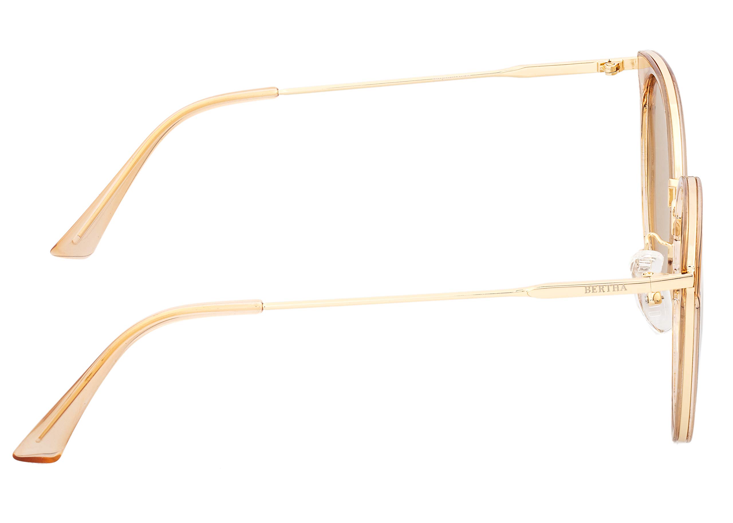 Foto 4 pulgar | Gafas De Sol Bertha Brsbr040pk Con Forma De Ojo De Gato Con Montura Metálica Polarizadas - Venta Internacional.