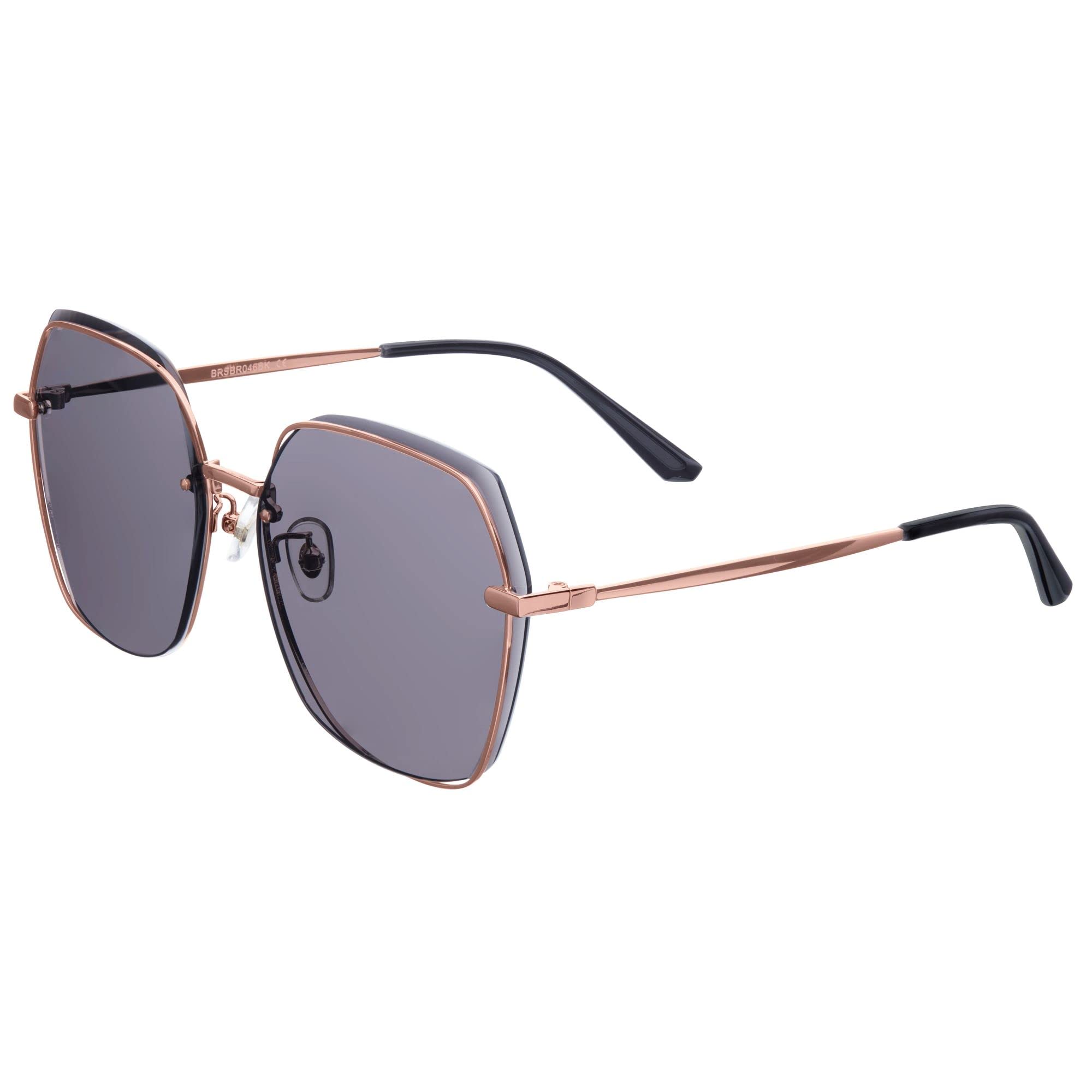 Foto 3 pulgar | Gafas De Sol Bertha Renata Con Montura En Oro Rosa/lente Negra De 61 Mm - Venta Internacional.