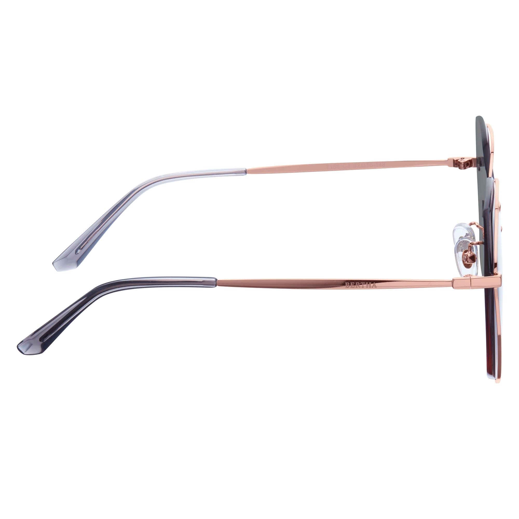 Foto 4 pulgar | Gafas De Sol Bertha Renata Con Montura En Oro Rosa Y Lente Morada De 61 Mm - Venta Internacional.