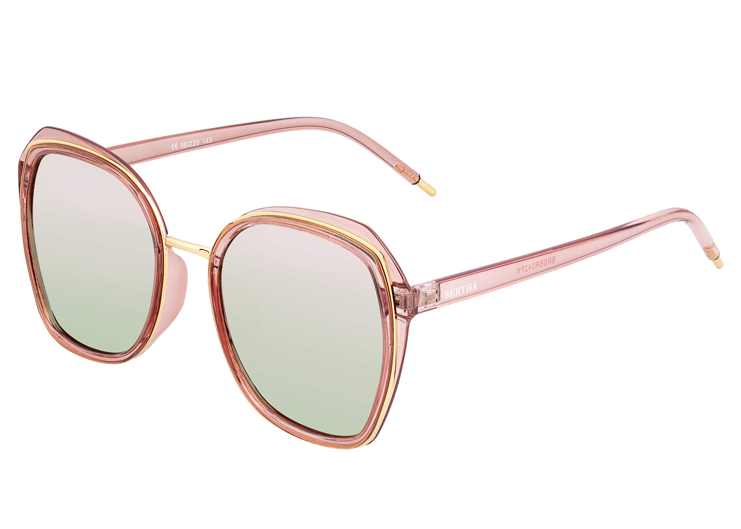 Foto 2 | Gafas De Sol Bertha Jade Gold Tone Square Para Mujer - Venta Internacional.