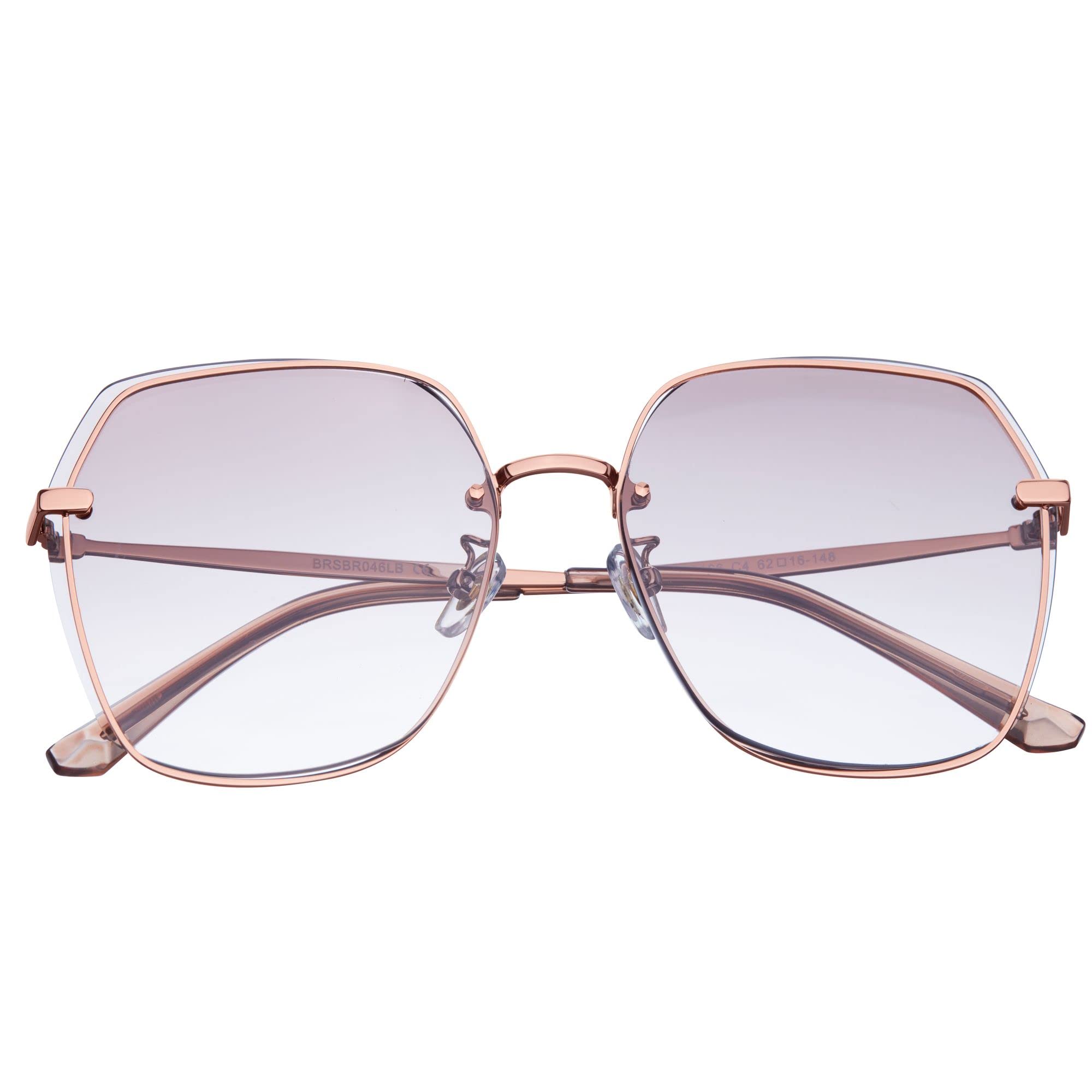 Foto 2 pulgar | Gafas De Sol Bertha Renata Con Montura En Oro Rosa/lente Rosa De 61 Mm Para Mujer - Venta Internacional.