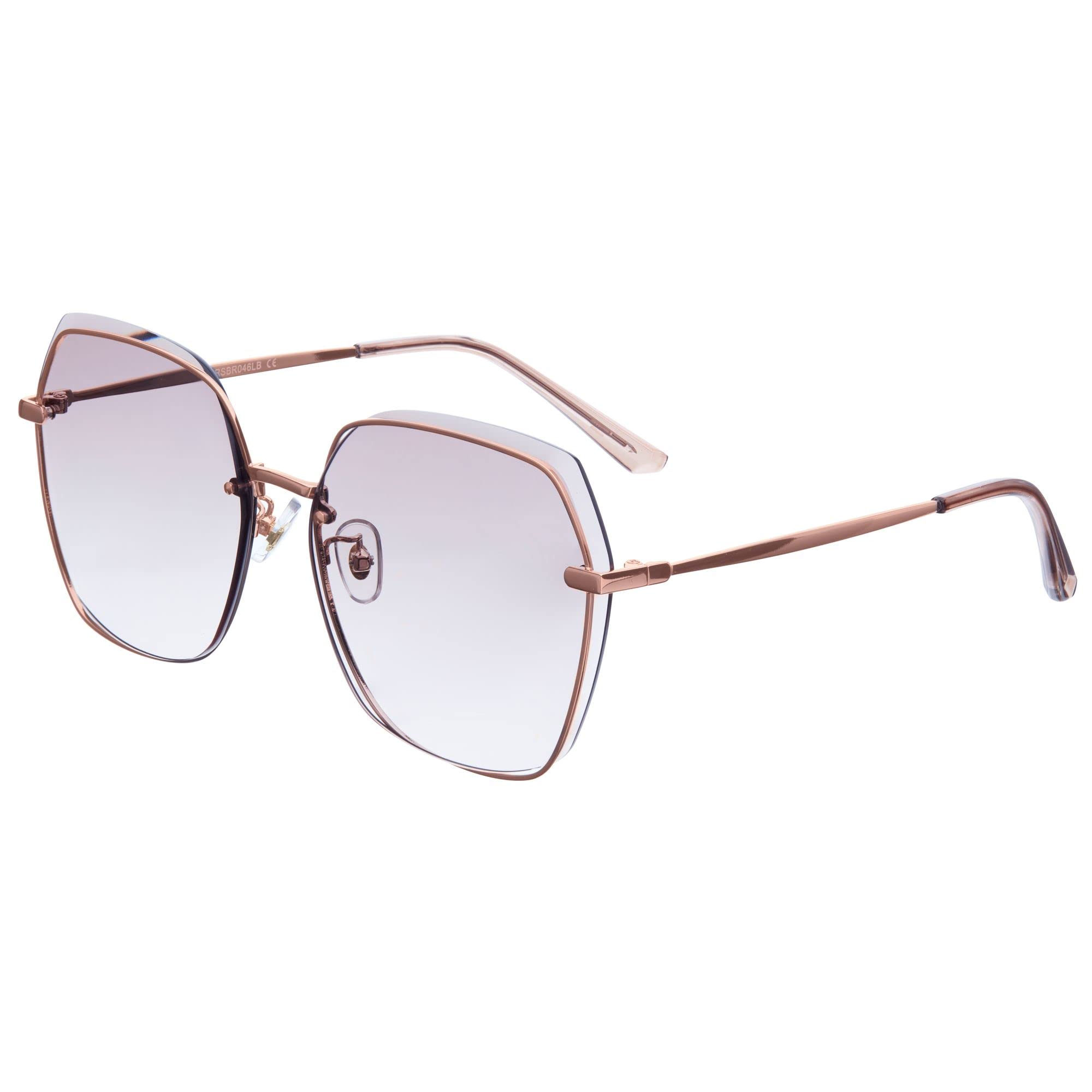 Foto 3 pulgar | Gafas De Sol Bertha Renata Con Montura En Oro Rosa/lente Rosa De 61 Mm Para Mujer - Venta Internacional.