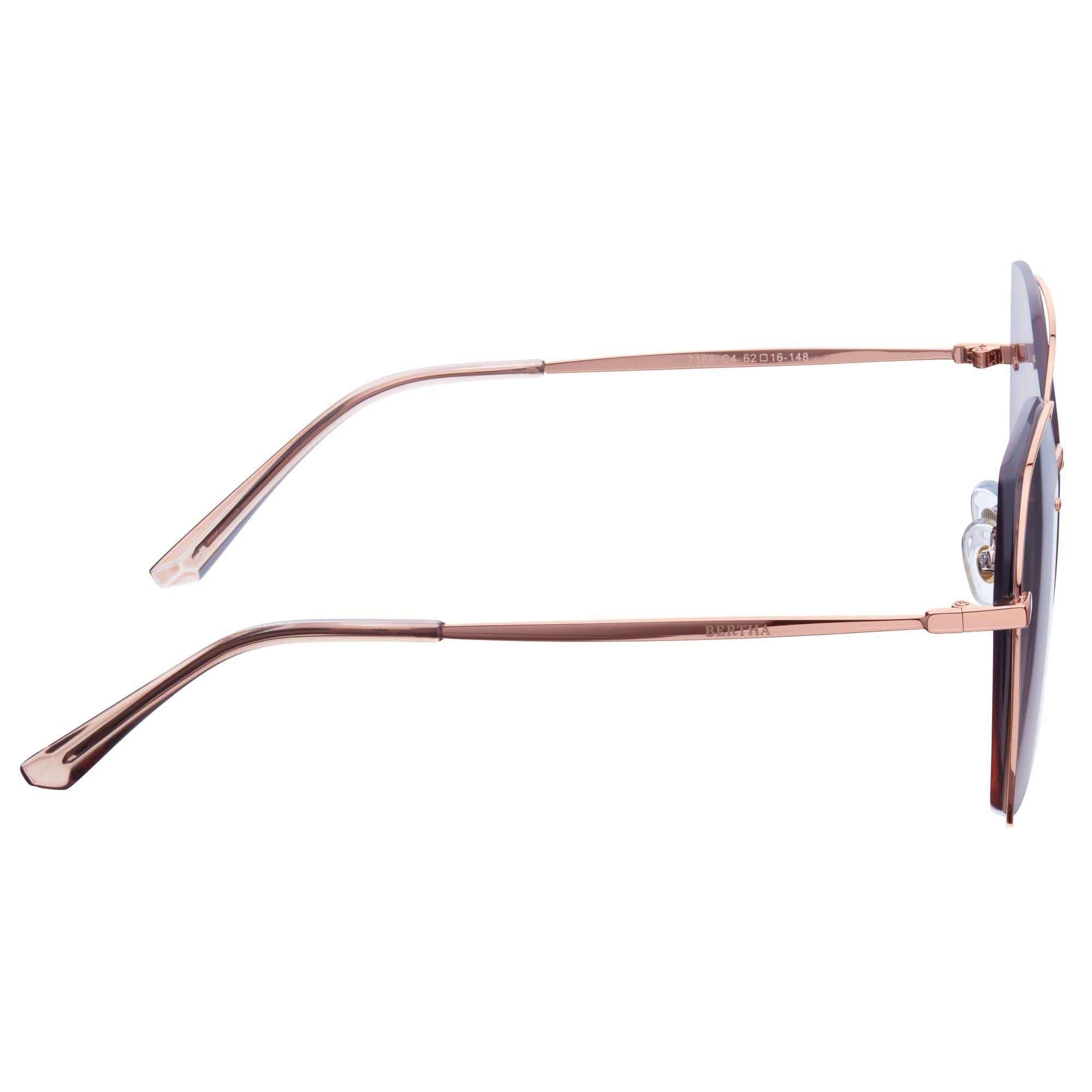 Foto 4 pulgar | Gafas De Sol Bertha Renata Con Montura En Oro Rosa/lente Rosa De 61 Mm Para Mujer - Venta Internacional.