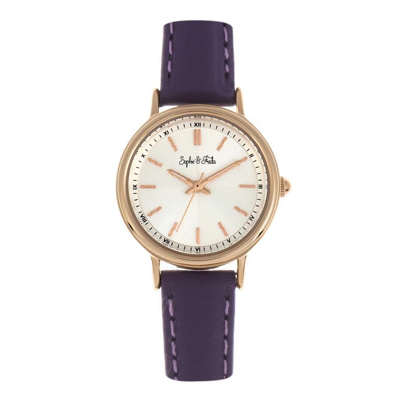 Foto 1 | Reloj Sophie & Freda Berlin Leather Marr[on Para Mujer