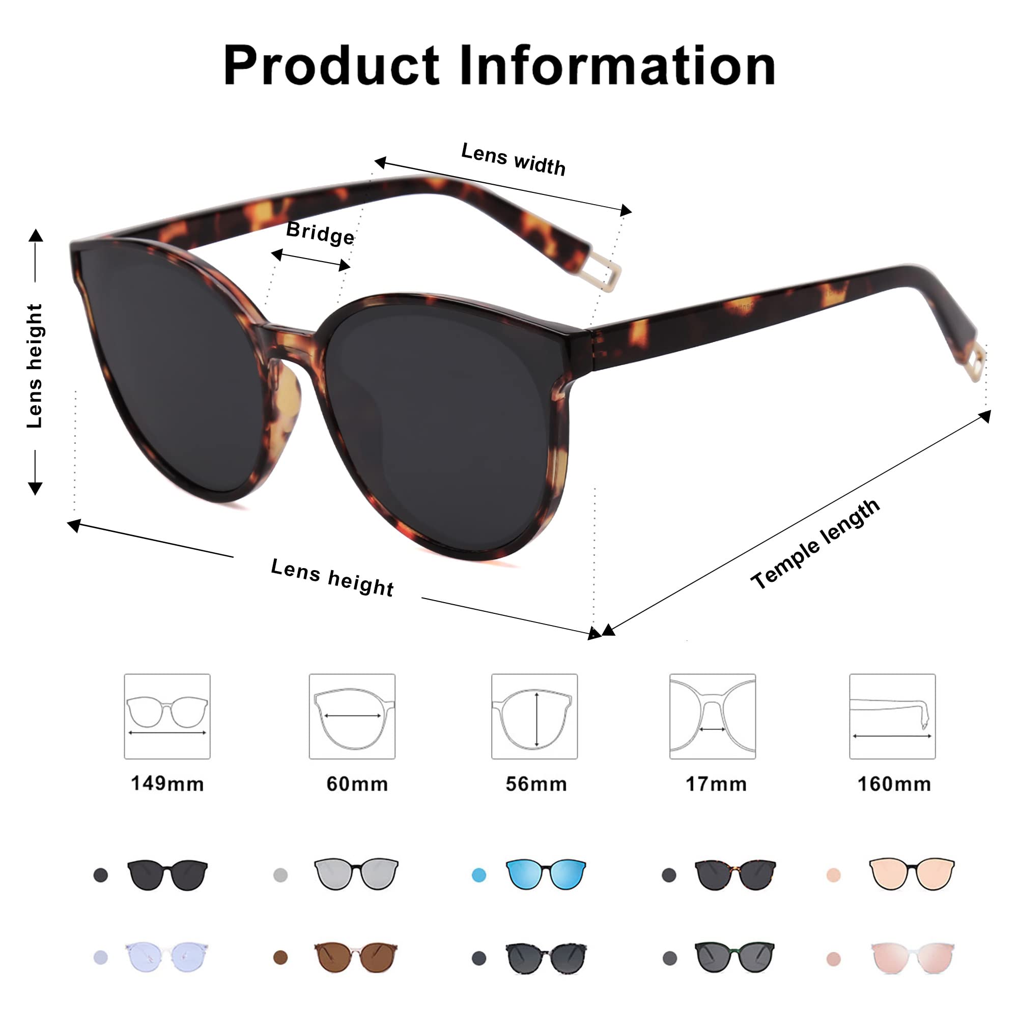 Foto 6 pulgar | Gafas De Sol Sojos Oversized Round Uv400 Para Mujer Y Hombre - Venta Internacional.