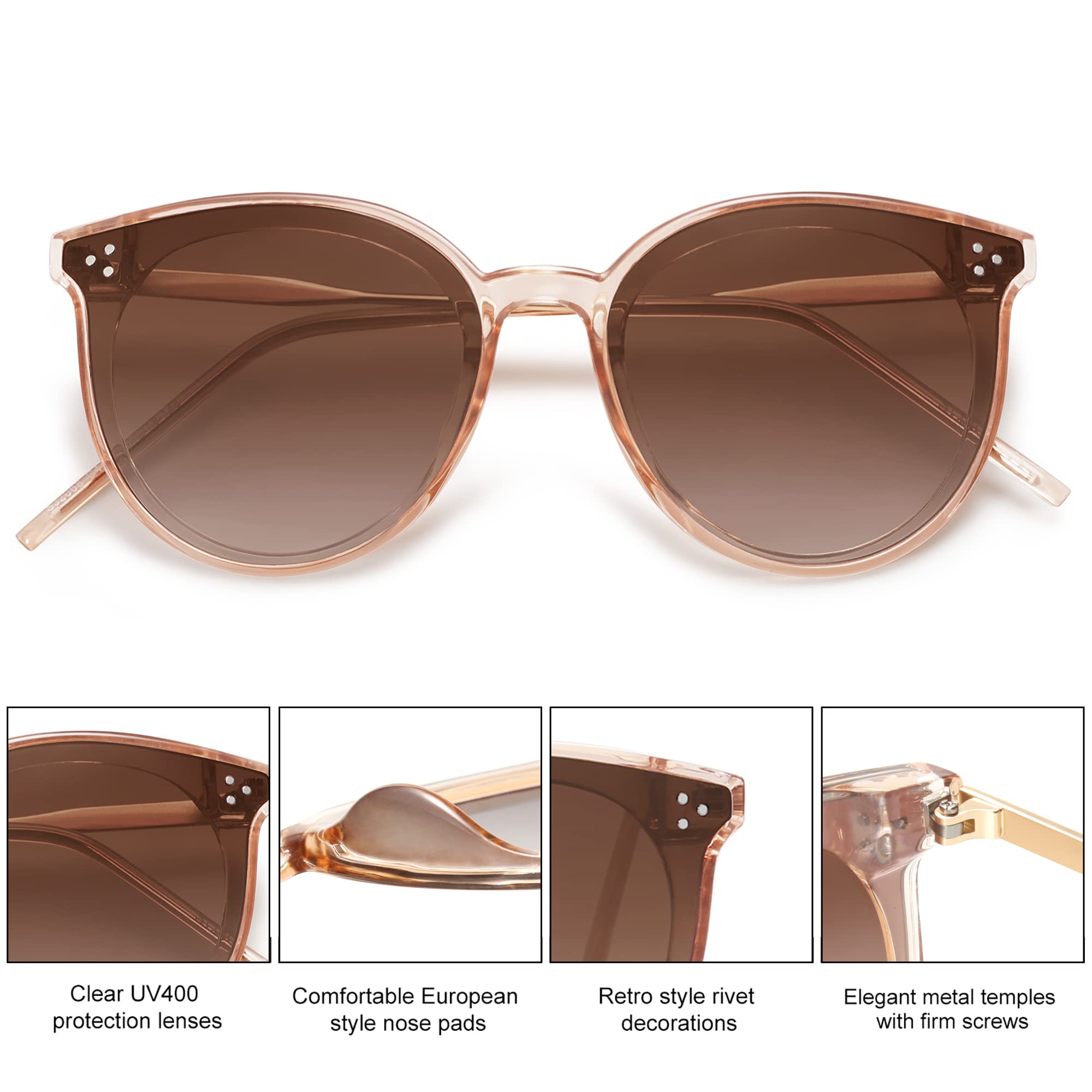Foto 5 pulgar | Gafas De Sol Sojos Classic Oversized Round Sj2068 Negro/rojo - Venta Internacional.