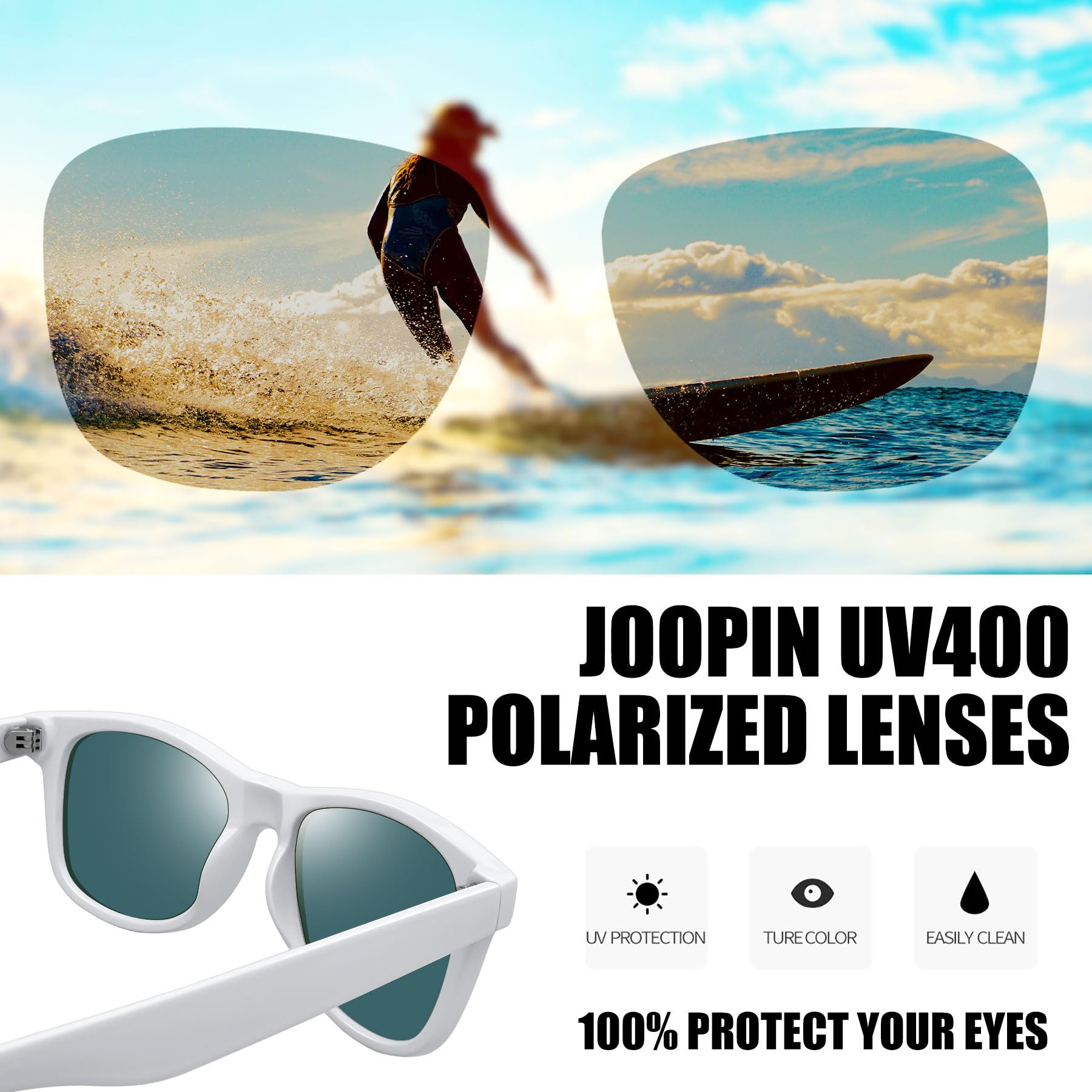 Foto 4 pulgar | Gafas De Sol Joopin Trendy Square Oversized Polarized Uv400 - Venta Internacional.