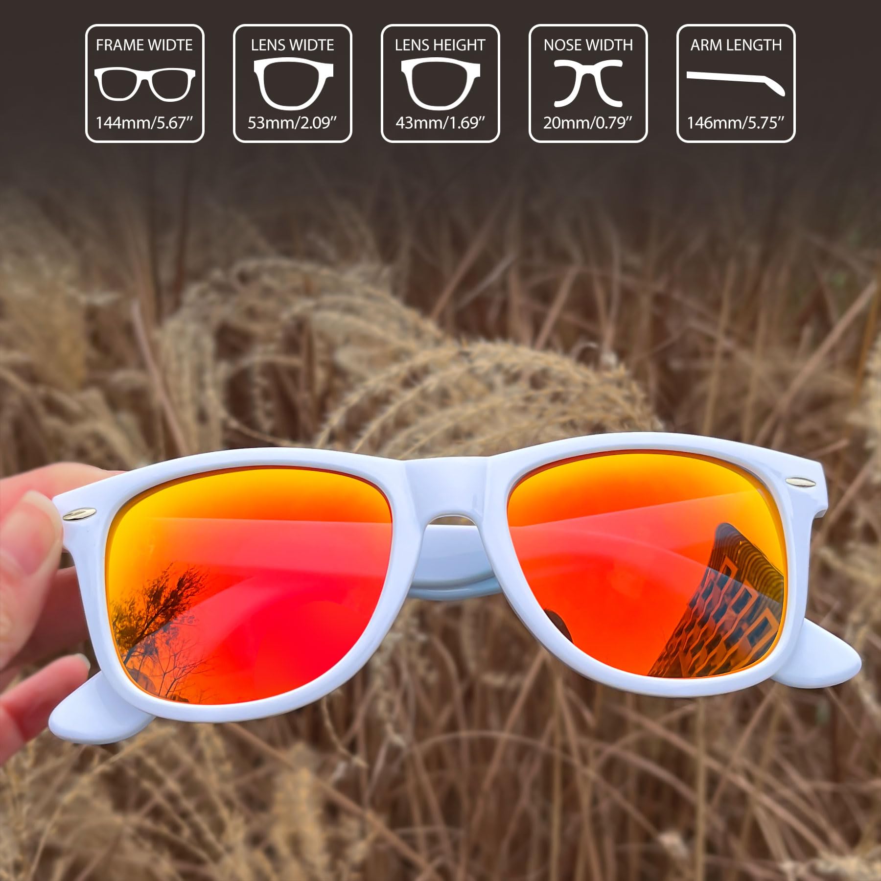 Foto 4 | Gafas De Sol Joopin Trendy Square Oversized Polarized Uv400 - Venta Internacional.