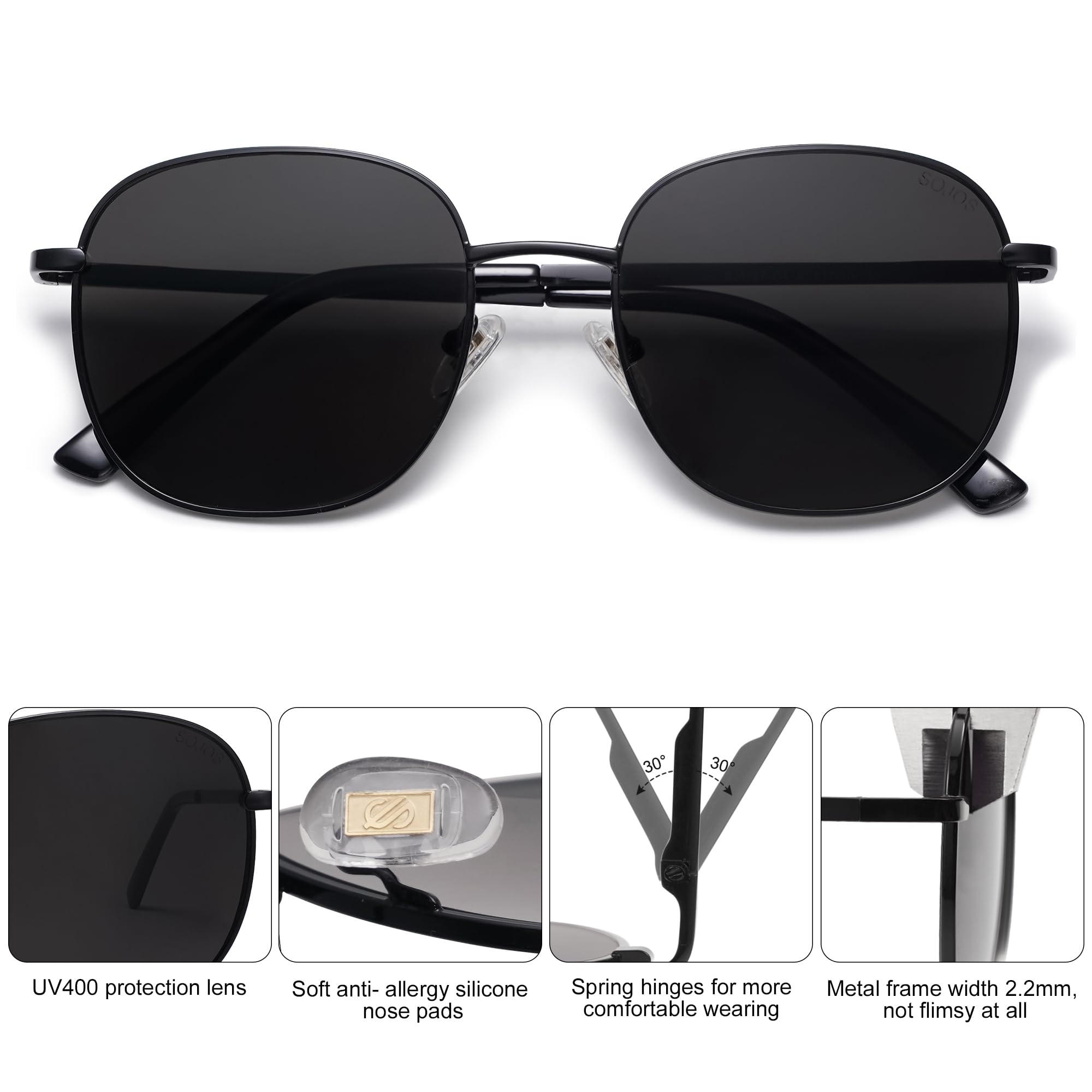 Foto 3 pulgar | Gafas De Sol Sojos Classic Square Para Mujer Y Hombre Sj1137 - Venta Internacional.
