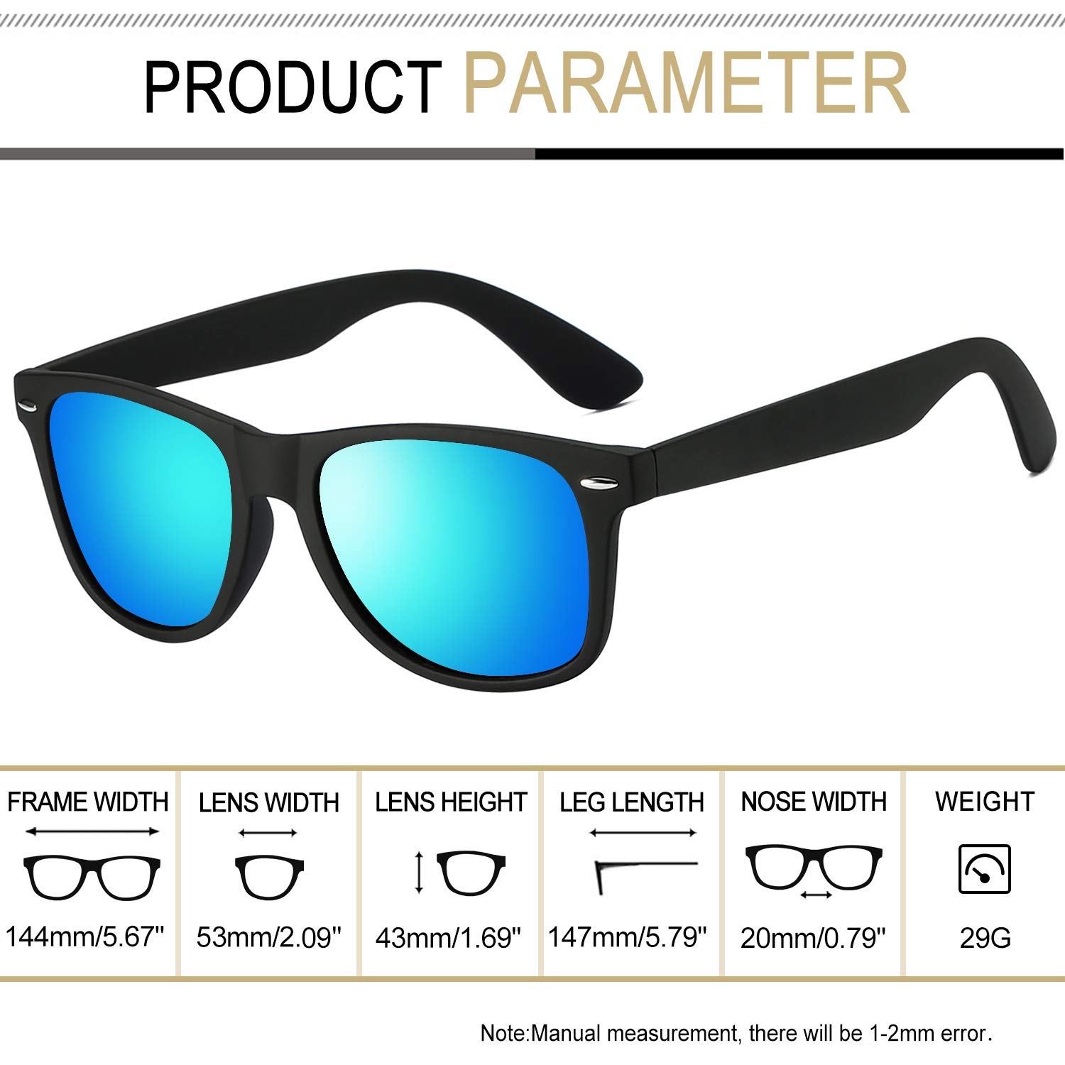 Foto 5 pulgar | Gafas De Sol Joopin Square Polarized Uv400 Para Hombre Y Mujer - Venta Internacional.