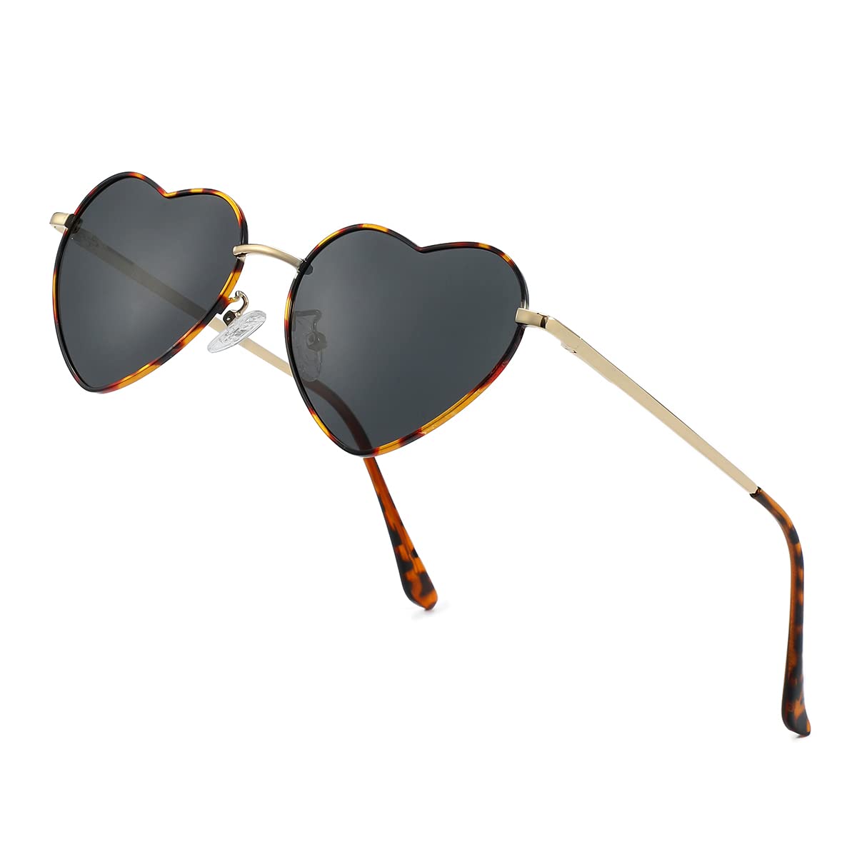 Foto 2 pulgar | Gafas De Sol Jovakit Polarized Heart Para Mujer En Forma De Tortuga Y Gris - Venta Internacional.