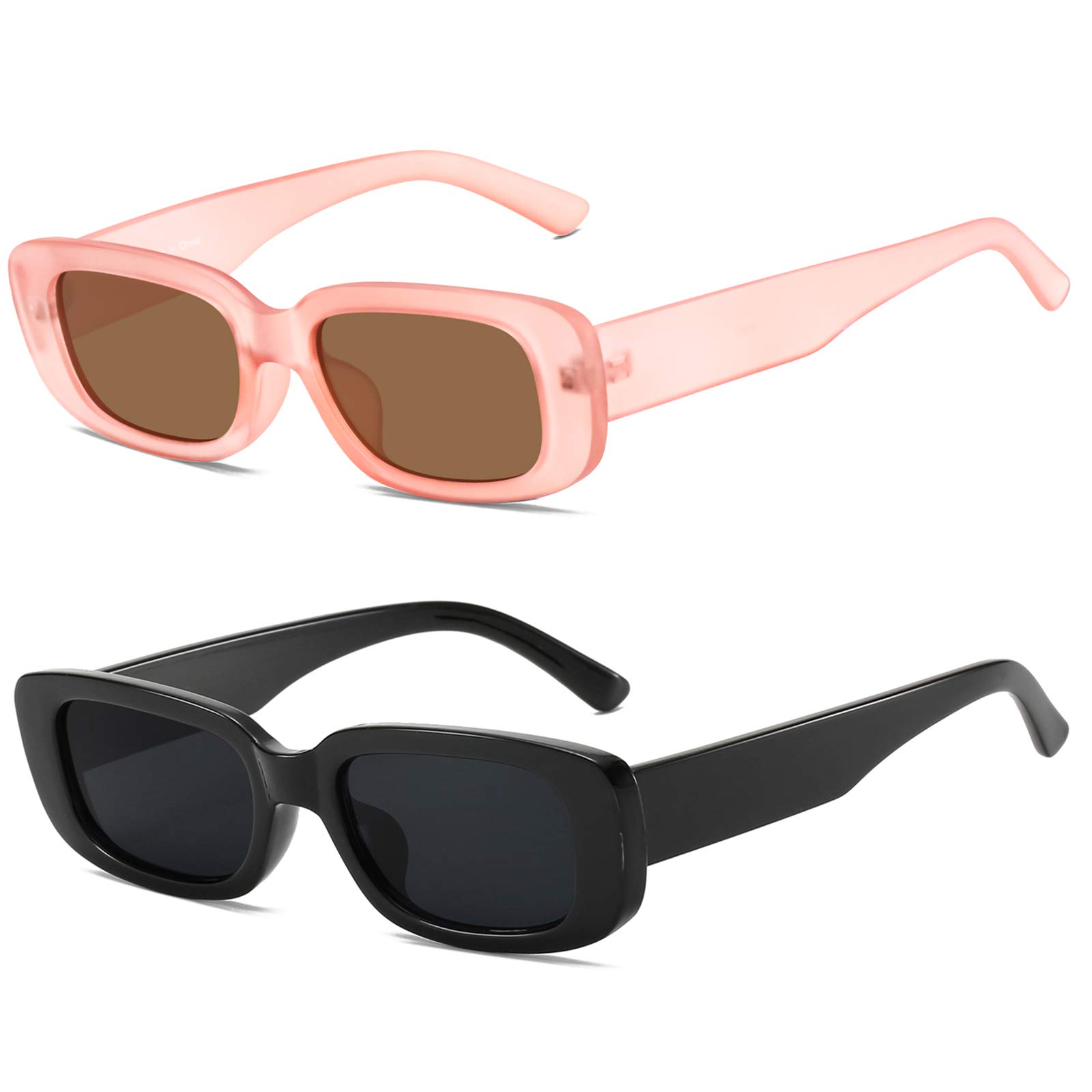 Foto 2 pulgar | Gafas De Sol Kuguaok Retro Rectangle Uv400 Para Mujeres Y Hombres - Venta Internacional.