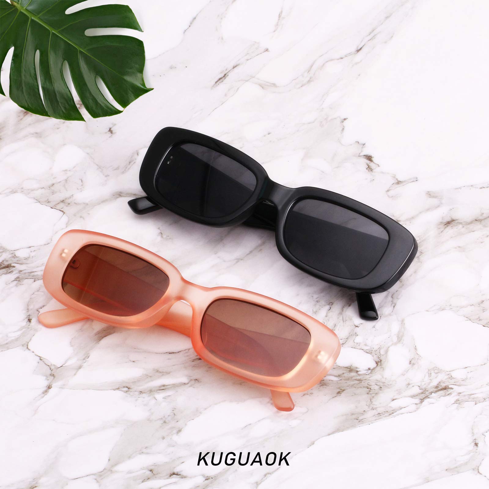 Foto 4 | Gafas De Sol Kuguaok Retro Rectangle Uv400 Para Mujeres Y Hombres - Venta Internacional.