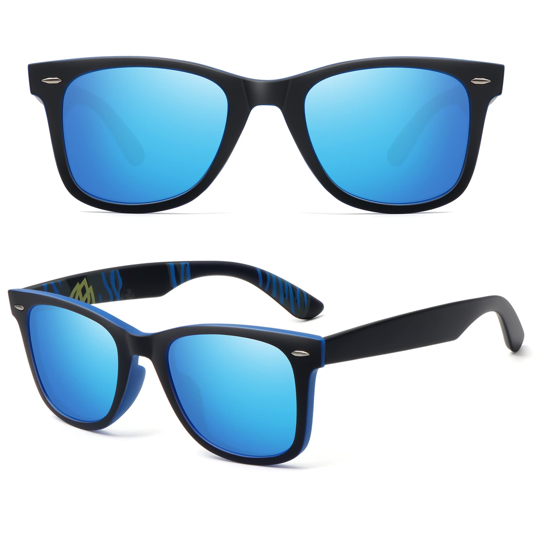 Foto 2 | Gafas De Sol Meetsun Classic Retro Square Polarizadas Uv400 Azul - Venta Internacional.