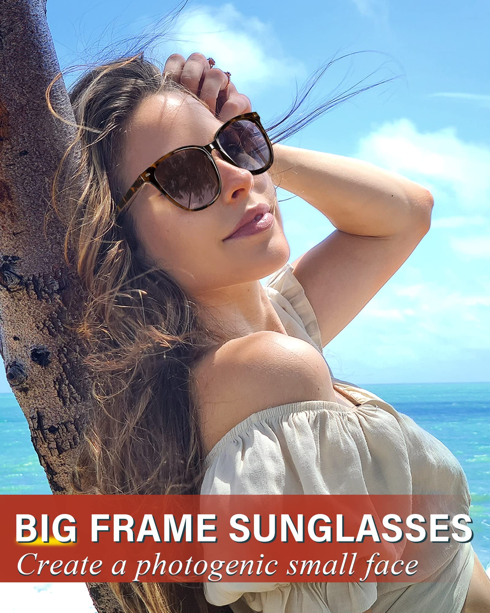 Foto 3 pulgar | Gafas De Sol Myiaur Polarizadas Cuadradas Con Espejo Para Mujer - Venta Internacional.