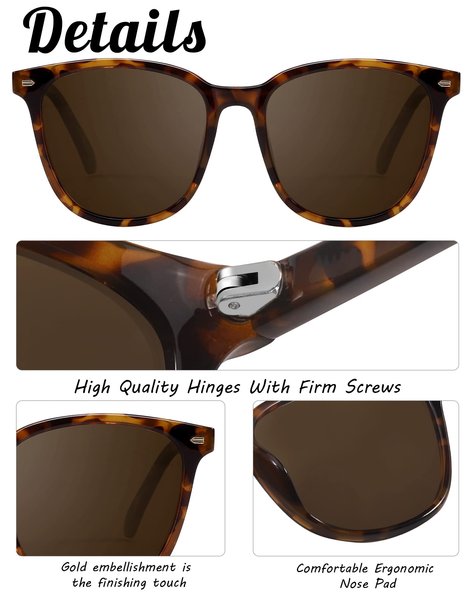 Foto 4 | Gafas De Sol Myiaur Polarizadas Cuadradas Con Espejo Para Mujer - Venta Internacional.