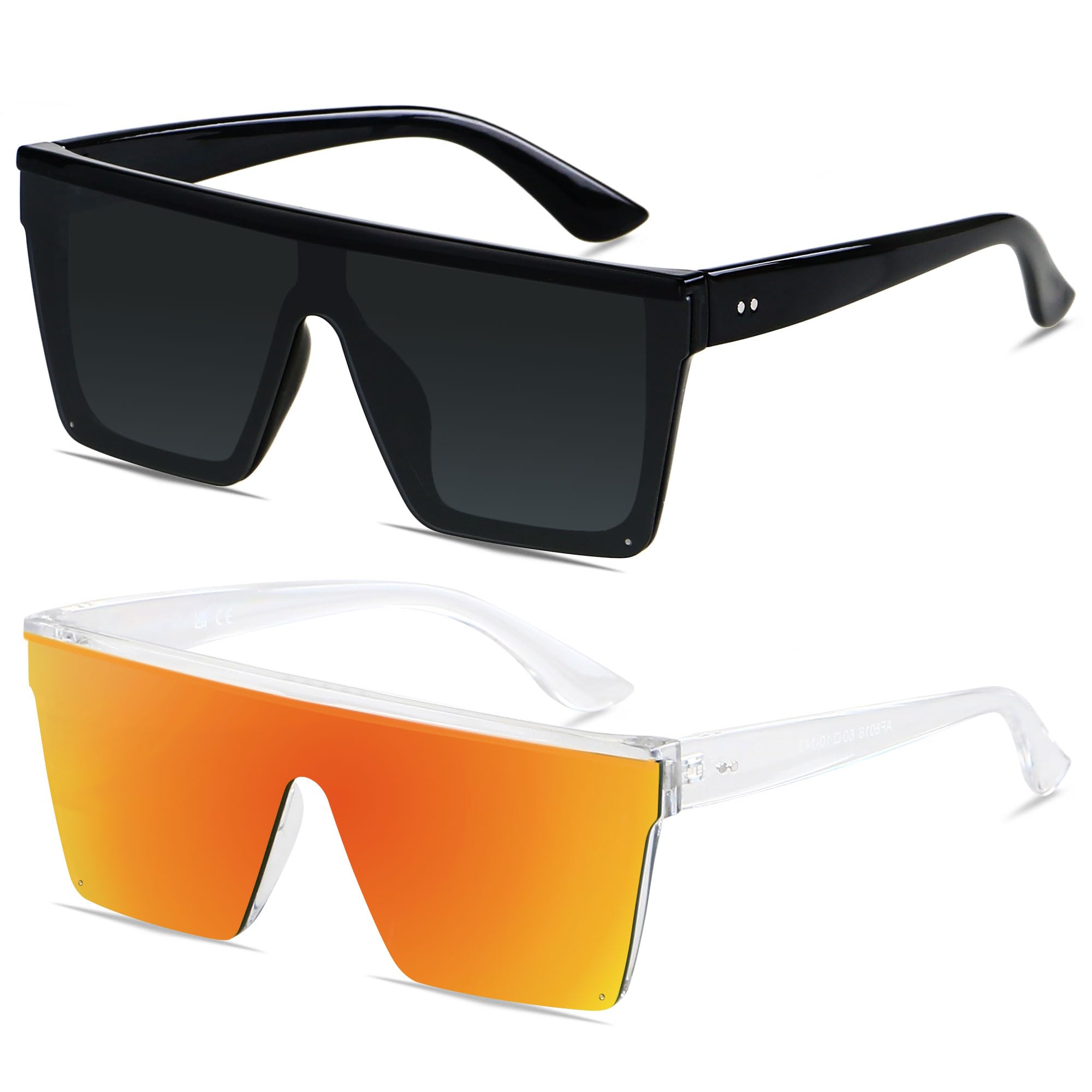 Foto 2 pulgar | Gafas De Sol Lyzoit Cuadradas De Gran Tamaño Sin Montura Uv400 Para Mujeres Y Hombres - Venta Internacional.