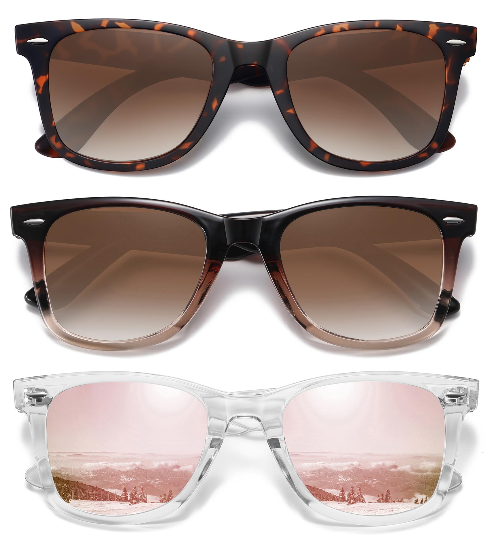 Foto 2 pulgar | Pack De 3 Gafas De Sol Meetsun Retro Polarizadas Para Mujer Y Hombre - Venta Internacional.