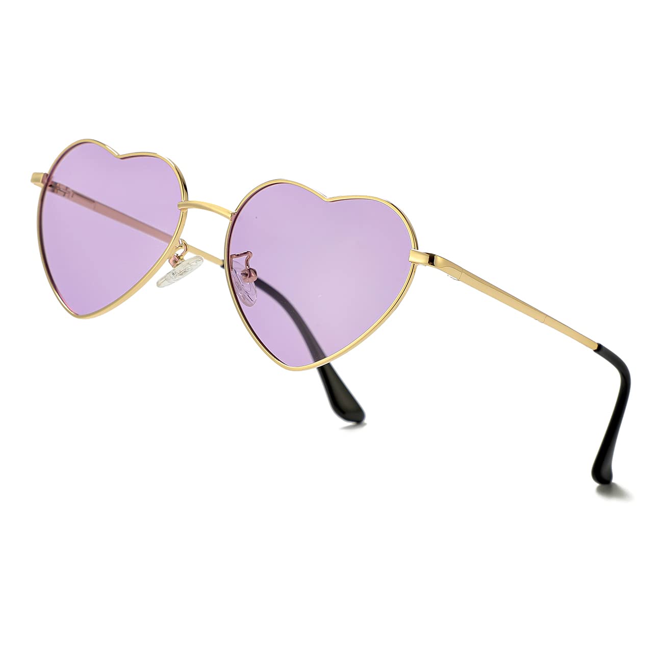 Foto 1 | Gafas De Sol Jovakit Polarized Heart Para Mujer Doradas/moradas - Venta Internacional.